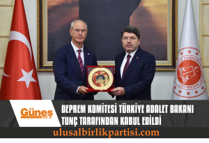 Read more about the article Deprem Komitesi Türkiye Adalet Bakanı Tunç tarafından kabul edildi